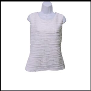 NWT Calvin Klein Eggshell Textured Lined Stretch Tank Top L